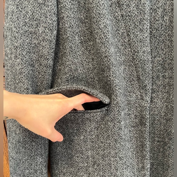 Zara Tweed Grey Very Fattering Coat Size S - Picture 3 of 9